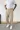 Pantaloni din material textil bej, stil boyfriend, basic