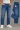 Blugi pentru bărbați, albastru închis, cu picior drept, elastic, material elastic denim