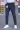 Pantaloni pentru bărbați, slim fit, cu model, din material elastic, bleumarin