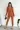 Costum cu sacou blazer cu două rânduri de nasturi și pantaloni carrot, culoarea scorțișoară