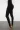 Colanți sport pentru yoga, mulați, lungi, material tricotat moale periat, negru, THMAW25TY00009