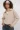 55449 Hanorac tricotat cu guler cu fermoar - crem
