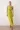 Rochie elegantă maxi verde olive din satin, A-line, cu decolteu drapat, TPRSS25EL00318